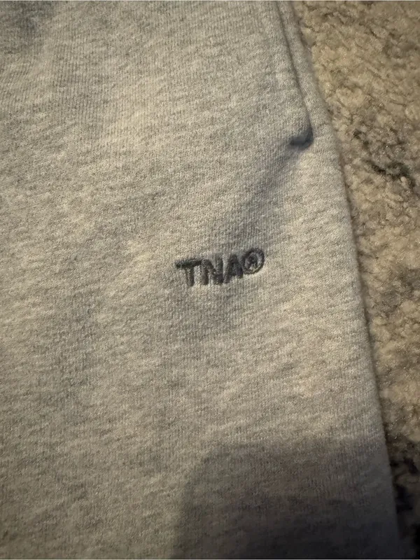Aritzia TNA Sweatfleece Cozy Fleece Perfect Fit Sweatpants Ivory Gray XXS - Image 2