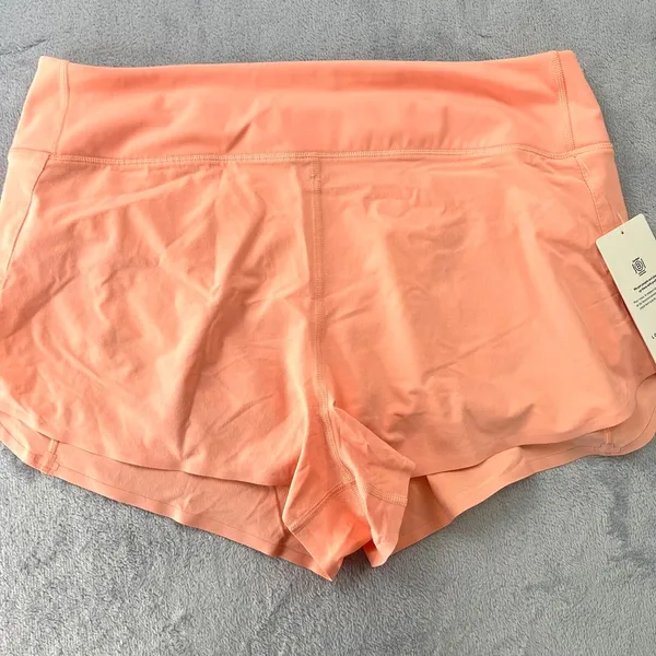 Athleta ‎ Women's High Rise Run with It 2.5" Shorts Peach Size Large Gym Workout - Image 8