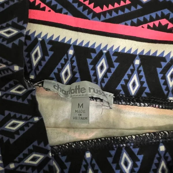 NWT Charlotte Russe Aztec Print Bodycon Mini Pencil Skirt - Image 6
