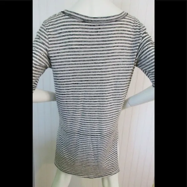 Free People distressed tee reverse print sz Med - Image 2