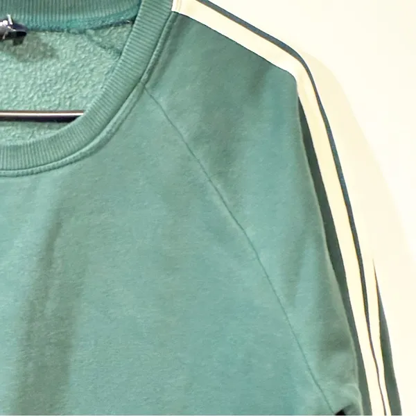 Anthropologie Maeve Green Arm Stripe Womens‎ Medium Green Crew Neck Long Sleeve - Image 2
