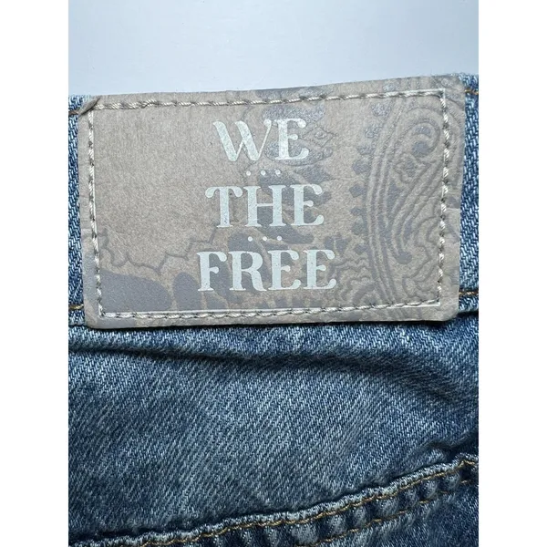 We The Free Boomerang High Rise Bermuda Denim Shorts Women’s Size 24 Blue - Image 5