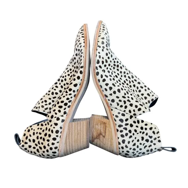 Dolce Vita Booties Womens Size 6 Beige Fur Chelsea Ankle‎ Pointed Toe Block Heel - Image 6