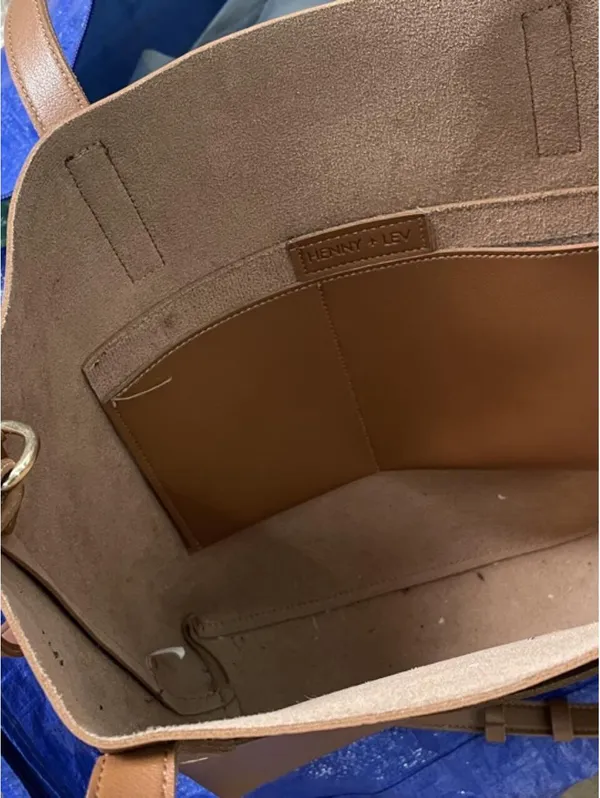 Henny + Lev brown leather tote bag - Image 5
