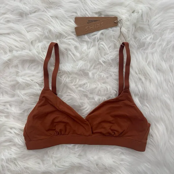 Skims Fits Everybody Crossover Bralette Bronze Size XXS - Image 2