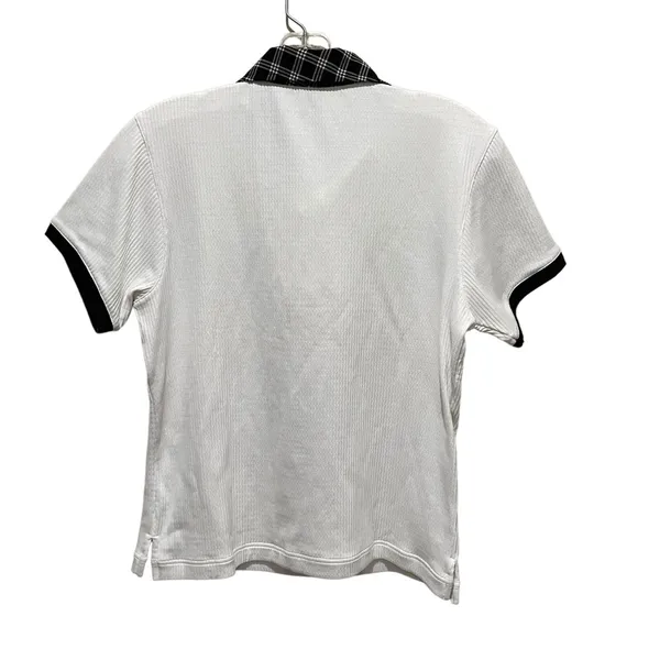 Ellesse Short Sleeve Polo Tee Shirt Golf Tennis White Size Medium - Image 5
