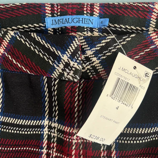 J. McLaughlin NWT Stewart Royal Tartan Plaid Pants - Image 6