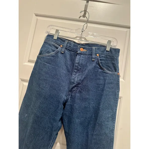 Wrangler Vintage 90s High Rise Jeans Straight Leg Mom Jeans Denim 9 x 30 - Image 7