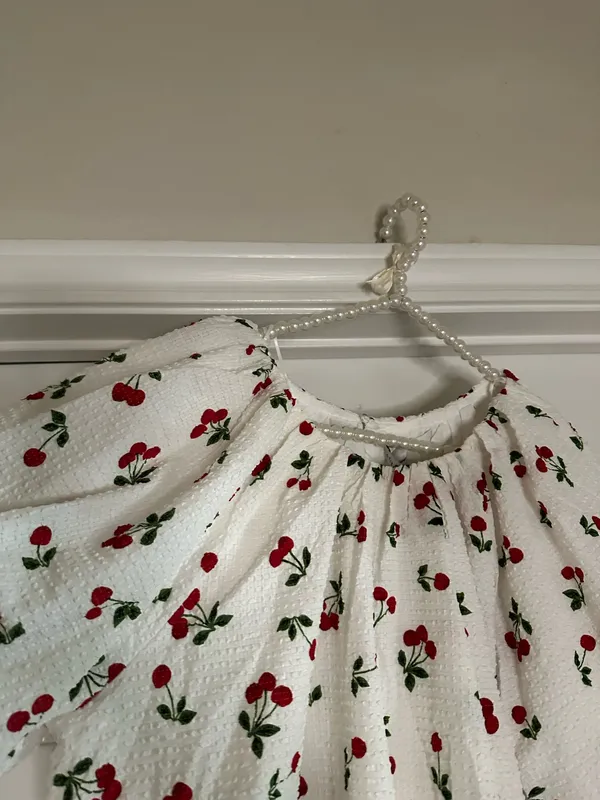 English Factory Cherry Print Skirt And Top Set - Image 4
