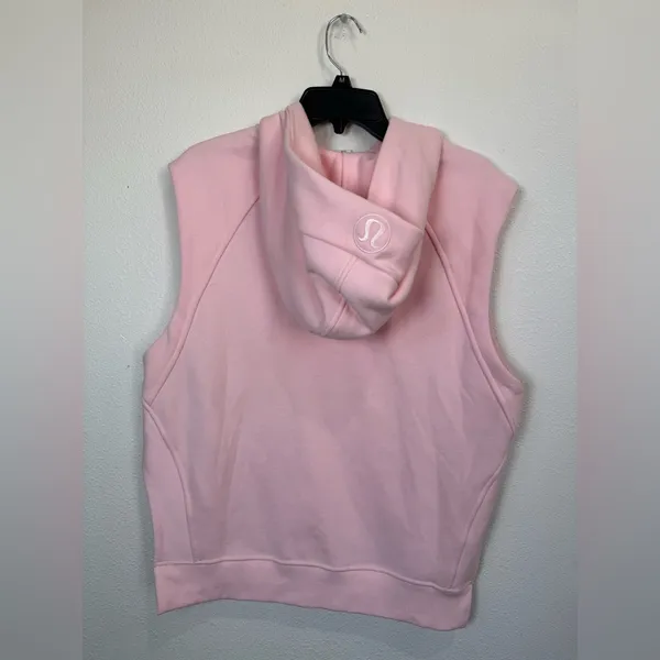 Lululemon Scuba Sleeveless Hoodie Vest Pink Oversized Athleisure XS/S - Image 8
