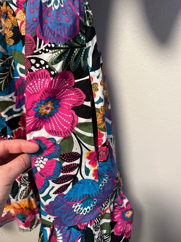 BALTIC BORN (NWT) Kyrie Puff Sleeve Short Dress, Multicolor Floral, Size XL - Image 11