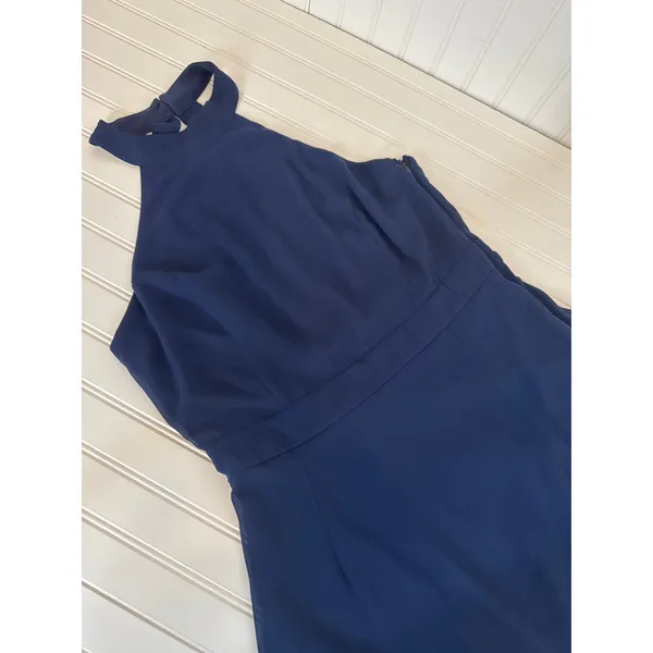 Lulus Confidently Charismatic Navy Blue Backless Halter Maxi Dress Wedding Sz XL - Image 4