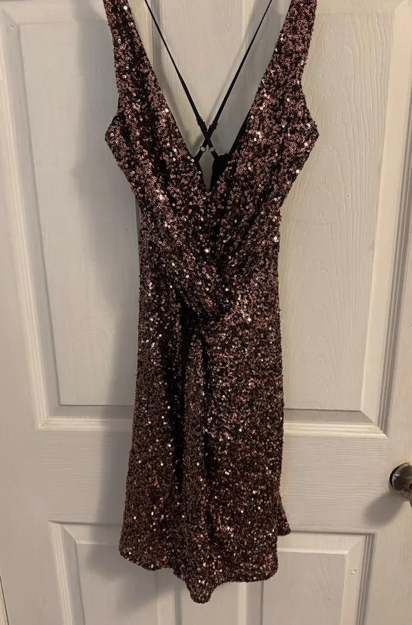 Sequin Twist Front Minidress  - Image 3