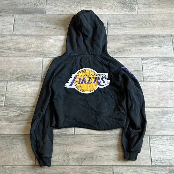 NBA Los Angeles lakers cropped hoodie - Image 4