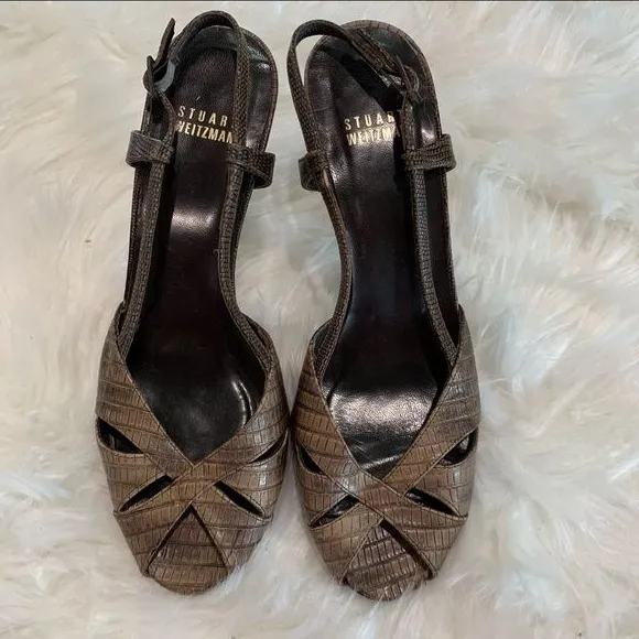 Stuart Weitzman strappy brown heels size 7.5‎ - Image 2
