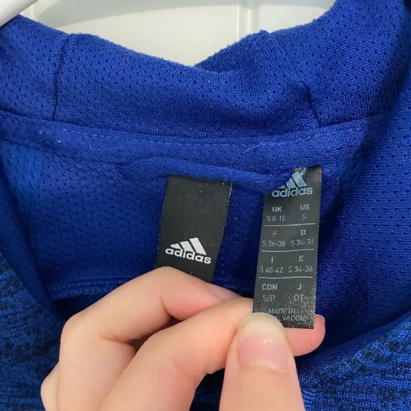 EUC | Adidas women’s dark‎ blue black climawarm logo active hoodie — small - Image 4