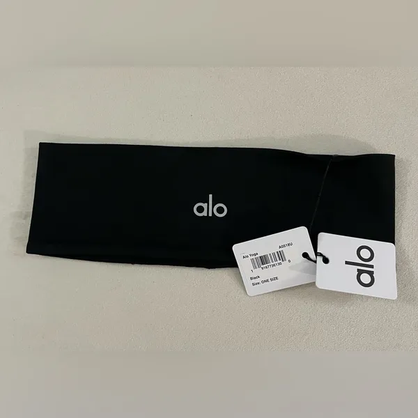 Alo Yoga NWT Performance Conquer Black Headband - Image 6
