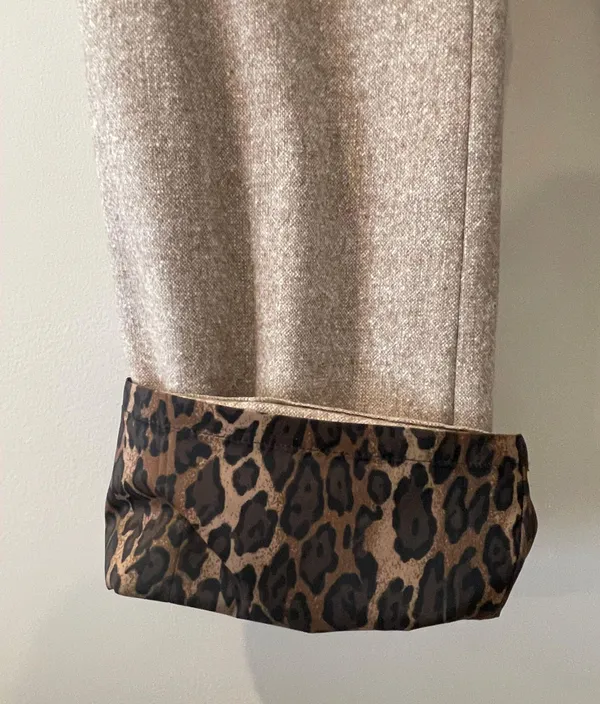 Express DESIGN STUDIO EDITOR TAN TWEED PANTS SIZE 2 - Image 5