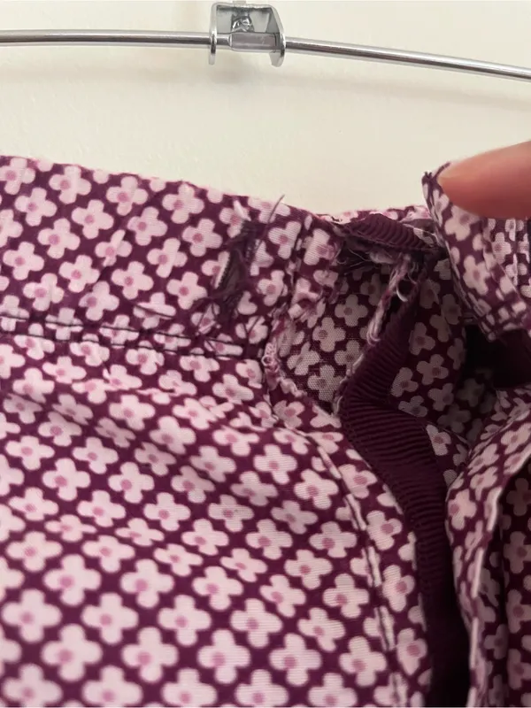 Vintage Aerie Pink Purple Floral 100% Cotton Pajama Pants XL Loungewear Cottage - Image 4