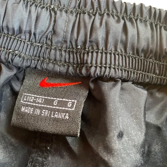 Nike Vintage 90s Windbreaker Pants Black‎ Size L Nylon - Image 4
