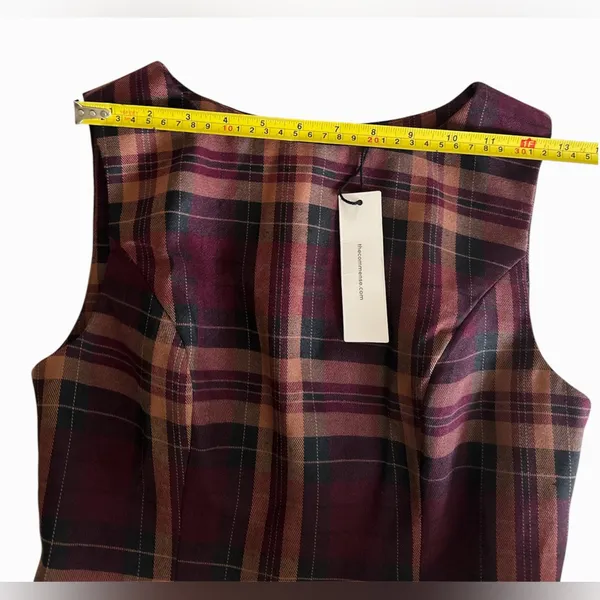 Commense Plaid Mini Dress in Burgundy multicolor - Image 11