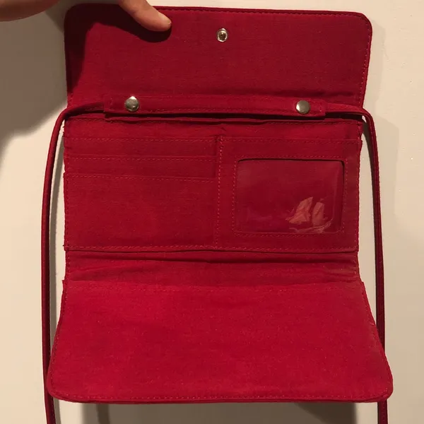 Red Envelope Style Crossbody Wallet Bag - Image 2