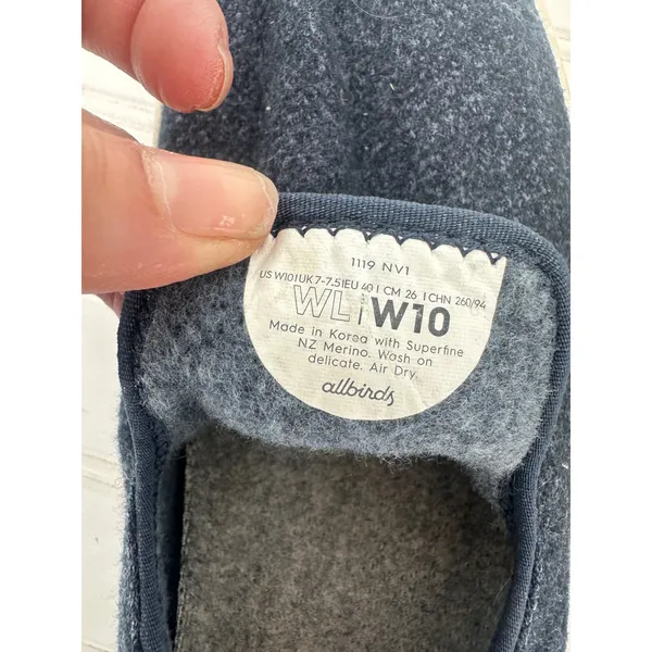Allbirds Wool Loungers Women Size 10‎ Navy Blue Slip On Sneakers Comfort Shoes - Image 2