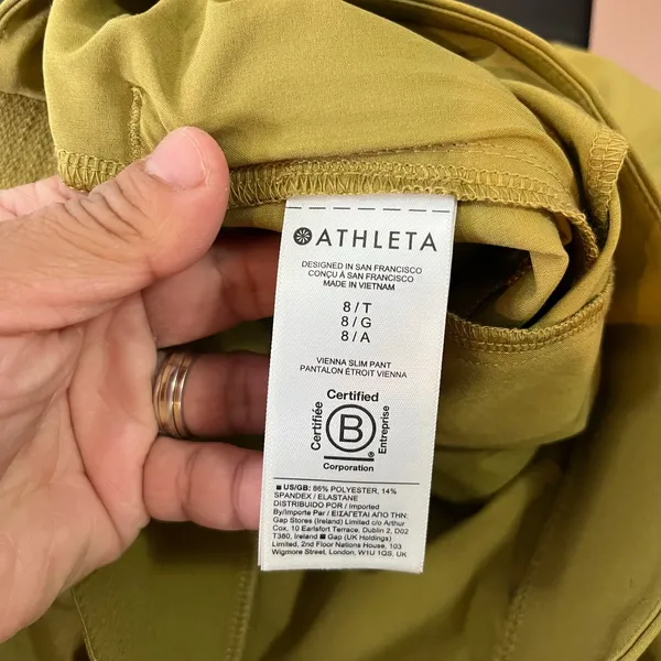 Athleta Women’s Vienna Slim Pants Tapestry Gold Sz 8 Tall‎ Career Office - Image 4