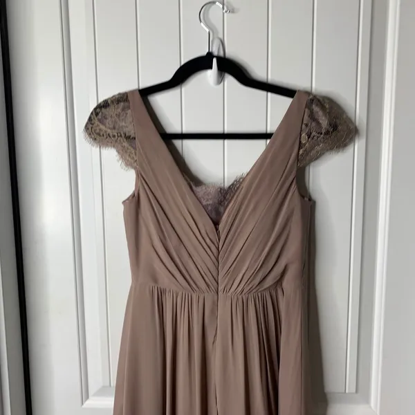 BHLDN Jenny Yoo lace mocha mousse‎ bridesmaid maxi dress size 2 wedding guest - Image 7