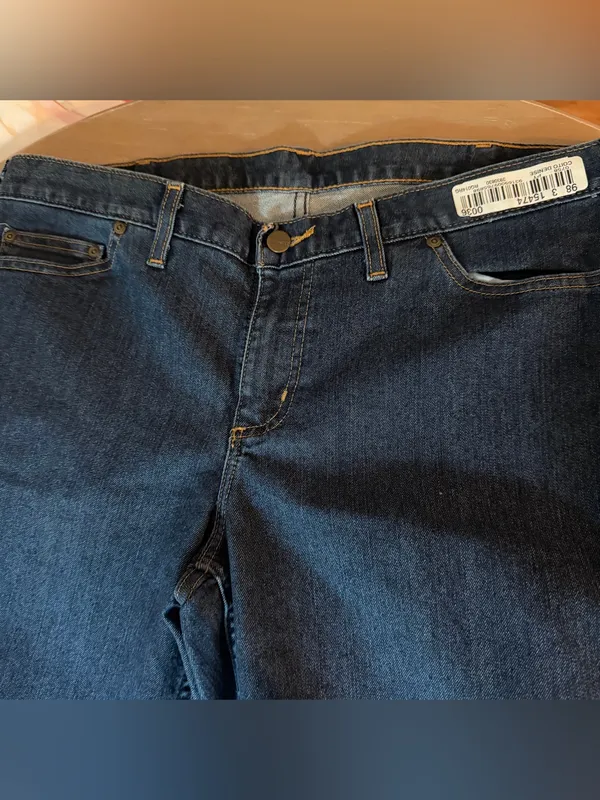 Carhartt Women’s Relaxed Fit Jeans Size 16 Dark Wash Workwear Denim - Image 3