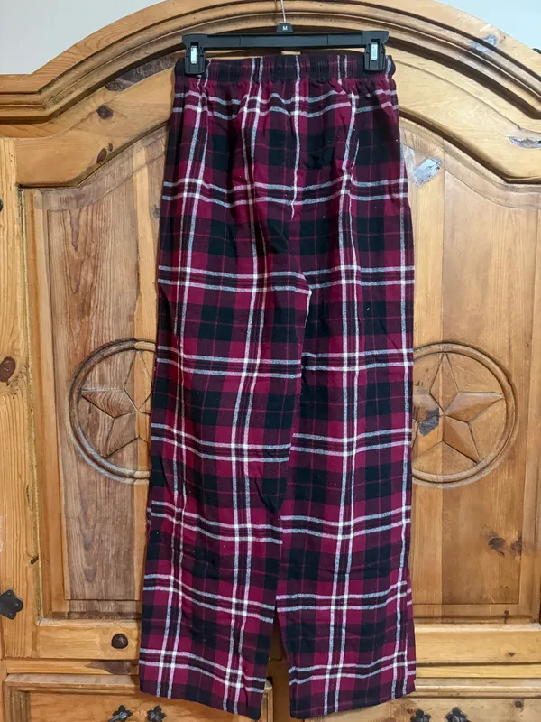 Burgundy and white Texas A&M plaid pajama pants #AggieStyle - Image 2