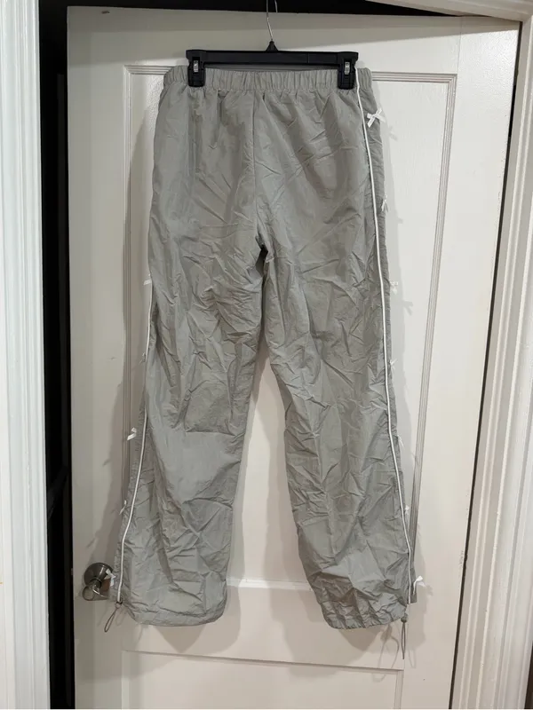 COCO & SHAY Light Gray Elastic Waist Pants large - Image 8