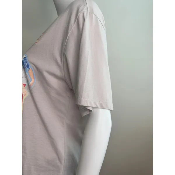 NSYNC 2000s Boy Band Oversized Graphic Tee‎ Cream Mineral Wash Women Small NWOT - Image 5