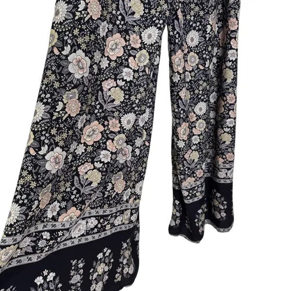 NWT FATE Navy Floral Wide Leg Jumpsuit Boho Flowy Sleeveless Size M - Image 4