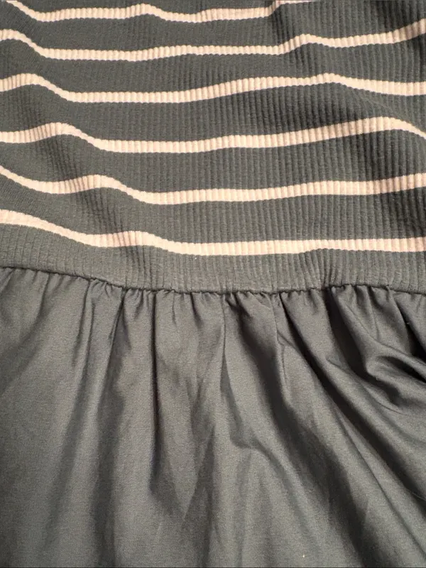 J Crew Factory Striped collared knit polo dress green white CR821 Size MP NWT - Image 5