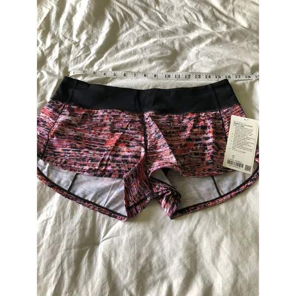 Lululemon Speed Up Short 2.5" - Sz 8, Flash Peat‎ Orange Black FPOM/BLK - Image 8