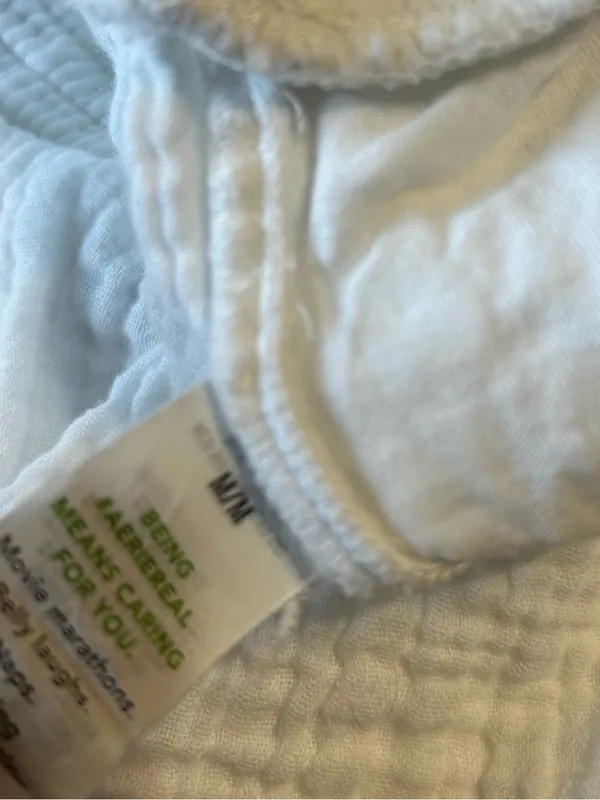 Aerie Cotton White Elastic-Waist Athletic Shorts Size Medium Coastal Vacation - Image 6