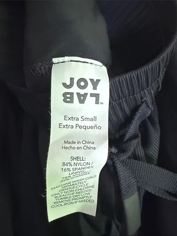 JoyLab Black Athletic Drawstring Layered Shorts - Image 2