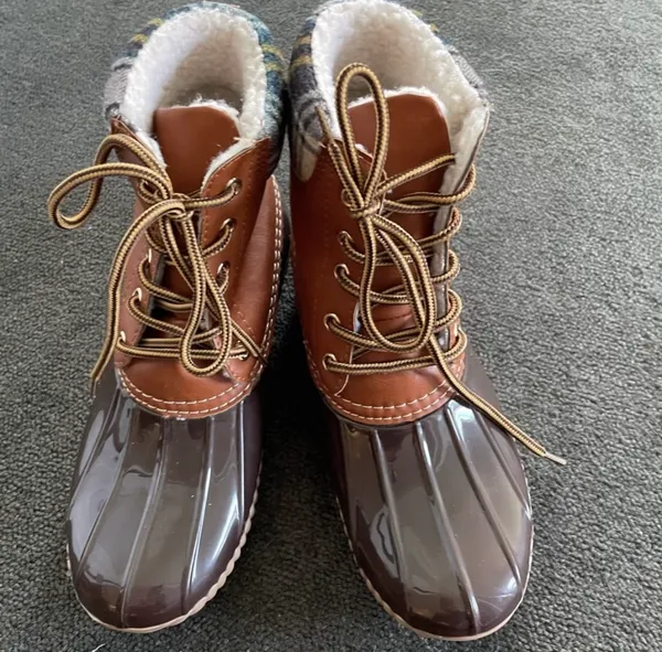 Henry Ferrera Mission Brown Rubber Duck Boots Size 6 - Image 2