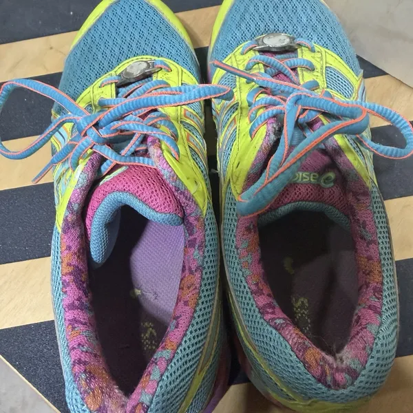 ASICS Gel Frantic 7 Womens 8.5 Running Shoes Neon‎ Multi Color Trainer Lace Up - Image 6