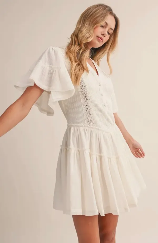 Free People Cream Dress - Image 4