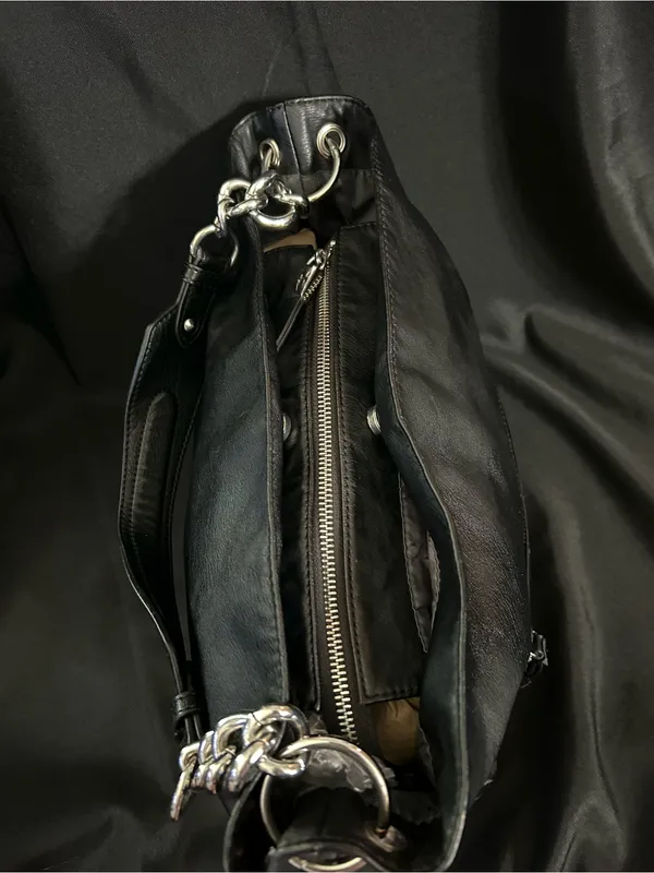 Simply Vera Vera Wang Black Shoulder Bag With Chain Strap - Image 9