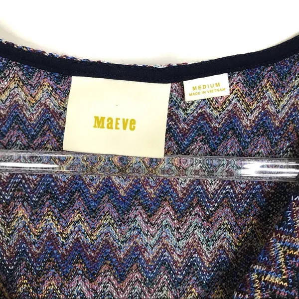 Anthro Maeve | Westwater Knit Zigzag Dress OUTER ONLY M - Image 3