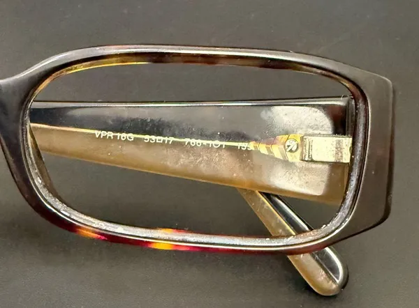 PRADA VPR 16G 766-101 Brown Tortoise Shell 53-17-135 Rectangular Eyeglass Frame - Image 8