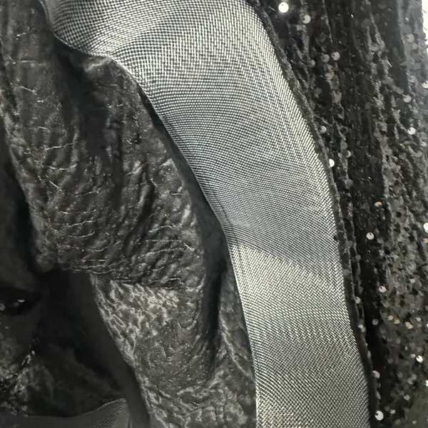 Stacees Black Sequin Dress size 16 - Image 4