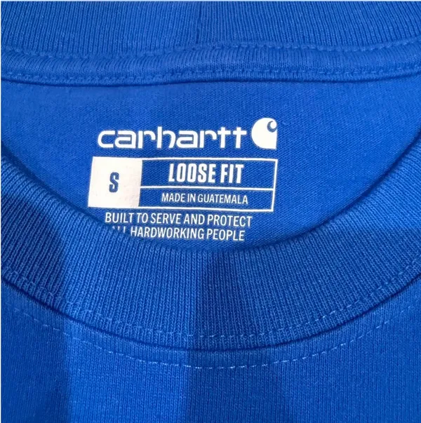 Blue Carhartt WIP pocket T-shirt - Image 2