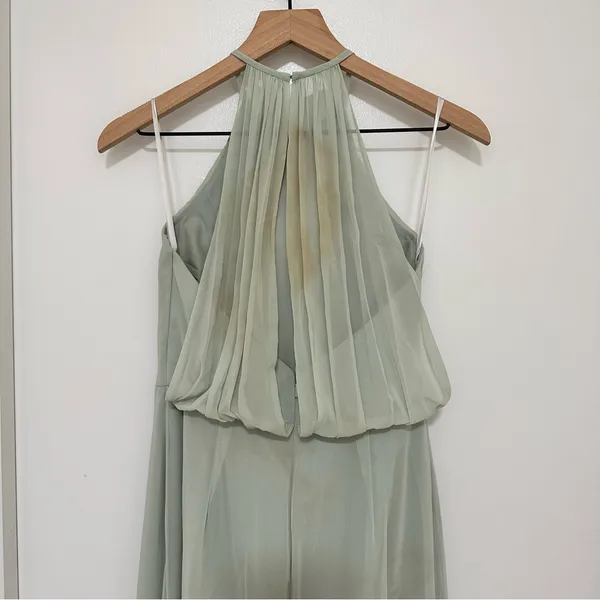 LELA‎ ROSE | Elegant Sage Green Maxi Dress - Image 4