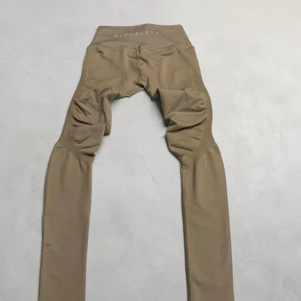Alphalete Amplify Seamless Leggings Khaki Size‎ S - Image 2