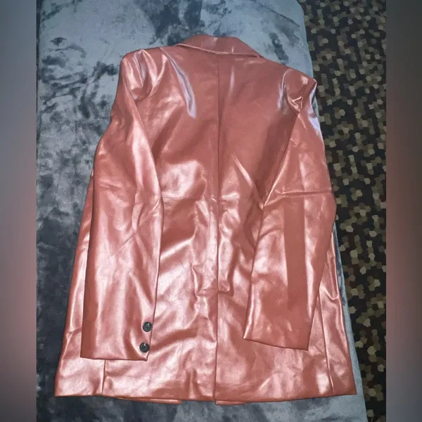 Princess Polly Jocelyn Faux Leather Blazer in Brown Size XS/S New with tag - Image 14