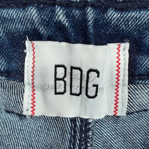 BDG 24 Elise Barrel Jean Blue High Rise Balloon Horseshoe Leg Slouchy Relaxed - Image 4